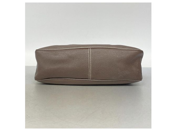 Borsa a tracolla Chanel in pelle marrone - vista 3