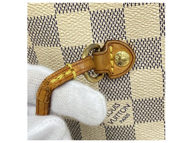Borsa Tote Louis Vuitton Damier Azur Neverfull MM - vista 10