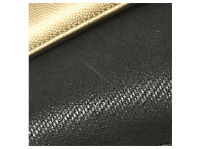 Borsa a tracolla Chanel Double Flap Nera Khaki Pelle - vista 7
