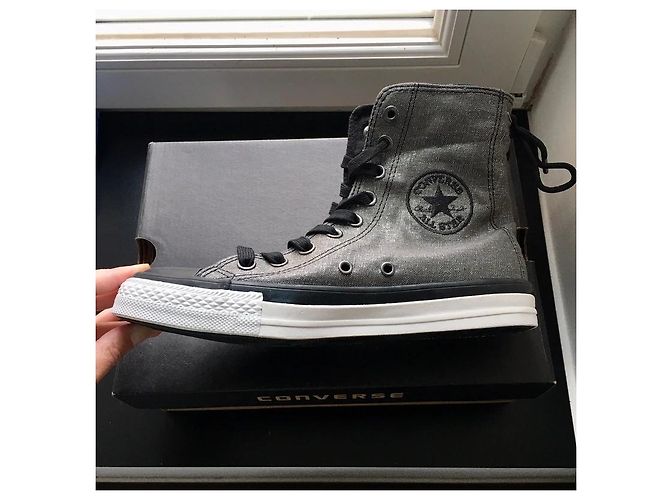 Converse All Star Montantes Argentées - vue 14