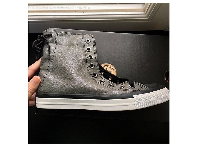 Converse All Star Montantes Argentées - vue 3