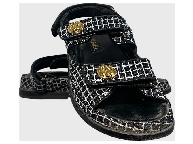 Sandali Chanel Dad neri T.37 - vista 2