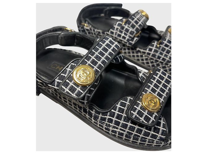 Sandali Chanel Dad neri T.37 - vista 3