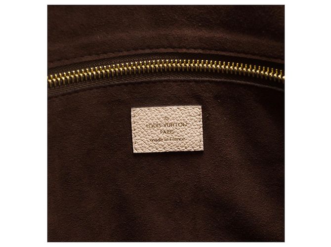 LOUIS VUITTON - Louis Vuitton Neverfull MM Shopper aus beigem Empreinte-Leder - Ansicht 7
