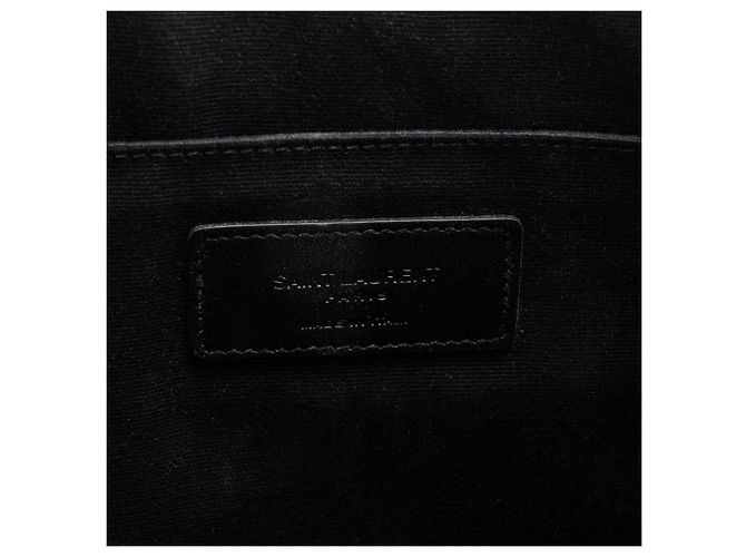Autre Marque SAINT LAURENT - Pochette Saint Laurent in pelle goffrata coccodrillo nero - vista 7