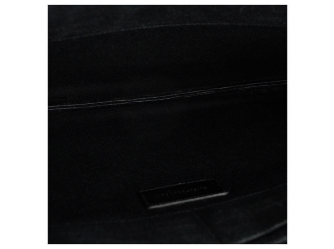 Autre Marque SAINT LAURENT - Pochette Saint Laurent in pelle goffrata coccodrillo nero - vista 8