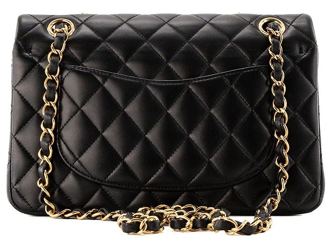 CHANEL - Borsa a tracolla Classique/Timeless 11.13 small Chanel in pelle liscia nera - vista 3