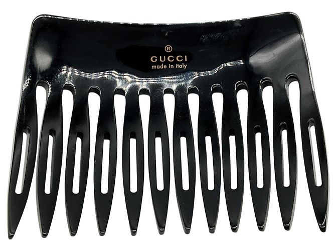 Pettine per capelli in resina con cristalli Gucci nero - vista 4