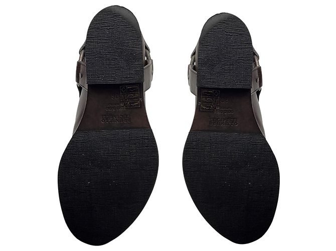 Botines Brunello Cucinelli de cuero marrón envejecido con Monili - vista 6