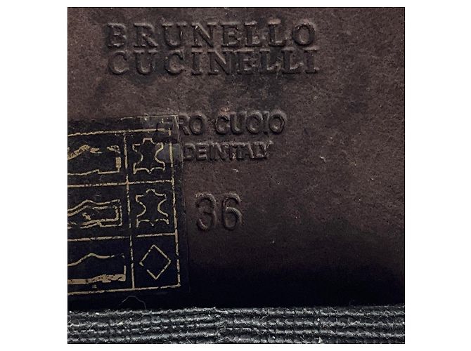 Botines Brunello Cucinelli de cuero marrón envejecido con Monili - vista 7