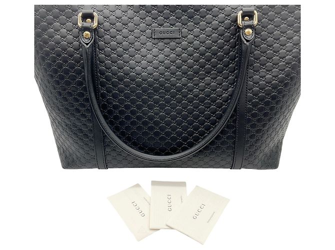 Borsa Tote Joy Grande Gucci in pelle Microguccima nera - vista 11