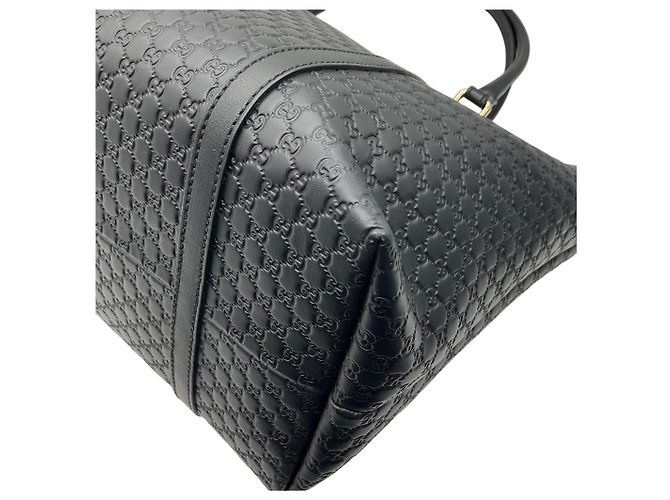 Borsa Tote Joy Grande Gucci in pelle Microguccima nera - vista 5