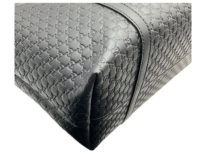 Borsa Tote Joy Grande Gucci in pelle Microguccima nera - vista 8