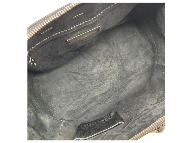 Autre Marque Borsa Satchel Brera in pelle nera con doppia zip VBH - vista 10