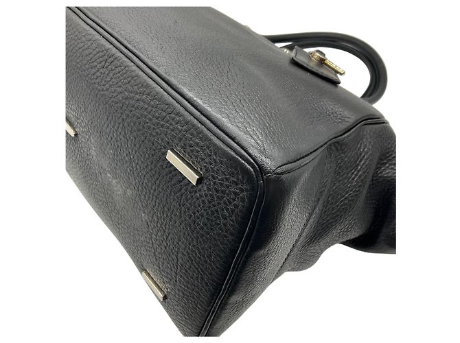 Autre Marque Borsa Satchel Brera in pelle nera con doppia zip VBH - vista 4