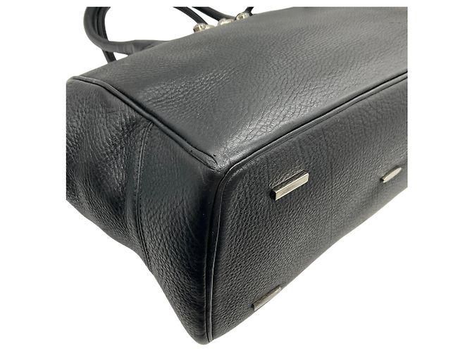 Autre Marque Borsa Satchel Brera in pelle nera con doppia zip VBH - vista 5