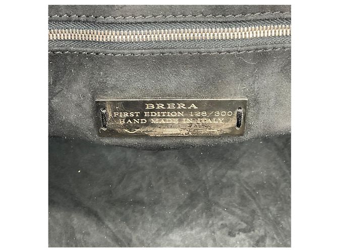 Autre Marque Borsa Satchel Brera in pelle nera con doppia zip VBH - vista 9
