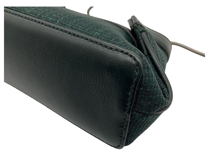 Akris Mini Borsa a Tracolla in Crine / Pelle Teal - vista 4