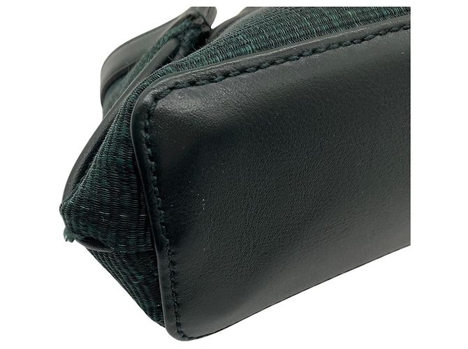 Akris Mini Borsa a Tracolla in Crine / Pelle Teal - vista 5