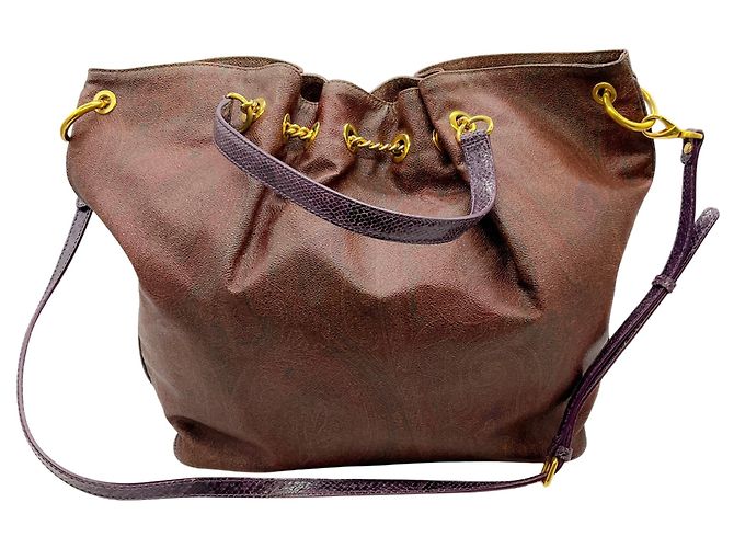 Etro Burgundy Paisley Large Bucket Bag - Ansicht 3