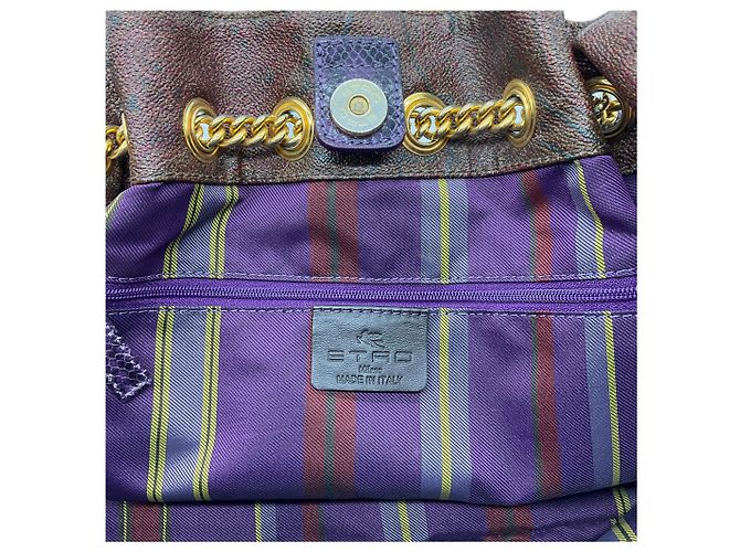 Etro Burgundy Paisley Large Bucket Bag - Ansicht 8