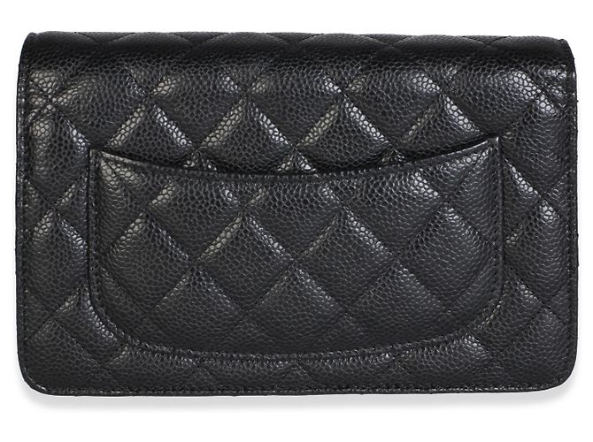 Chanel Black Quilted Caviar Classic Wallet On Chain - Ansicht 2