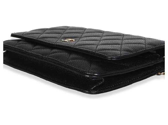 Chanel Black Quilted Caviar Classic Wallet On Chain - Ansicht 6