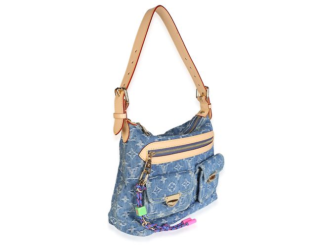 Louis Vuitton Blue Monogram Denim Baggy PM NM - vista 4