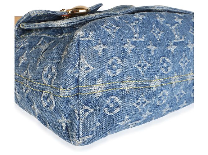 Louis Vuitton Blue Monogram Denim Baggy PM NM - vista 6