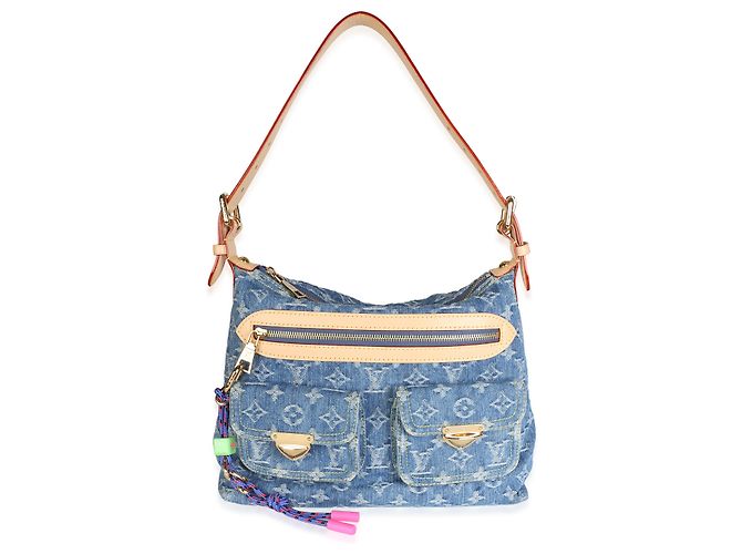 Louis Vuitton Blue Monogram Denim Baggy PM NM - vista 7