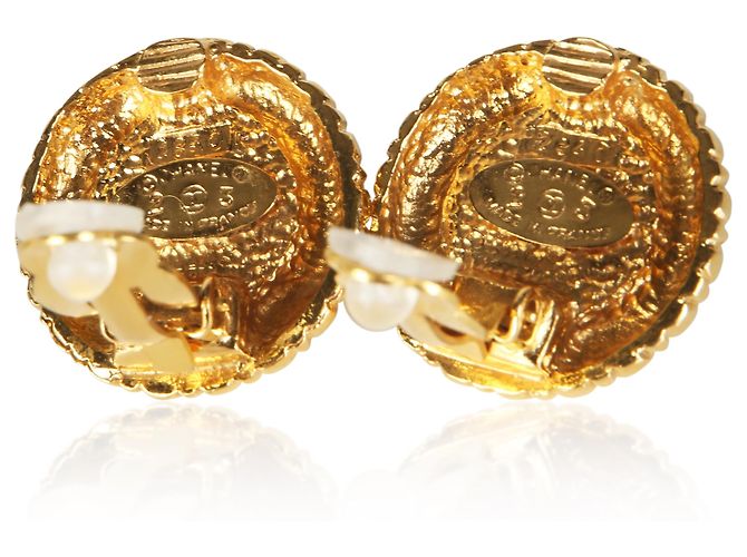 Gabrielle Chanel Gold-Plated Vintage 1990s Gripoix Ohrringe - Ansicht 2
