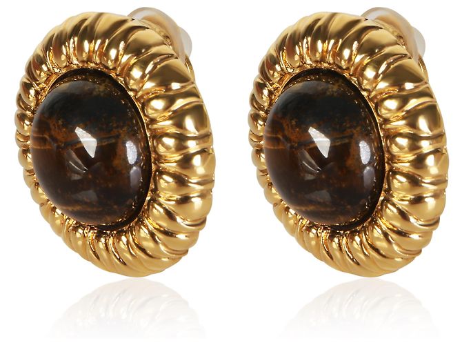 Gabrielle Chanel Gold-Plated Vintage 1990s Gripoix Ohrringe - Ansicht 3