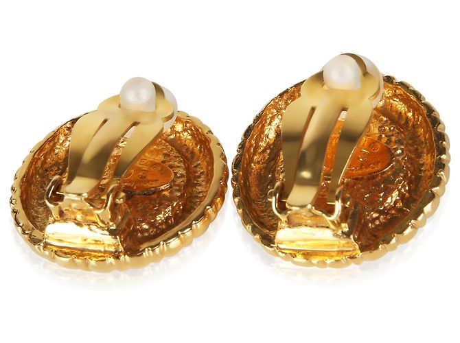 Gabrielle Chanel Gold-Plated Vintage 1990s Gripoix Ohrringe - Ansicht 4