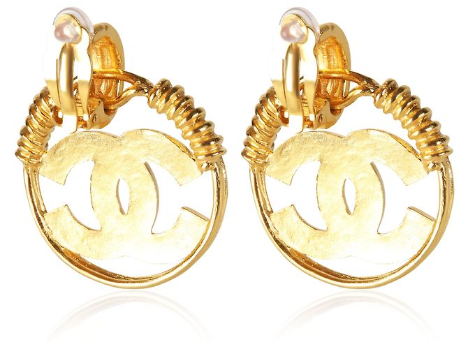 Gabrielle Orecchini Chanel CC placcati oro 2004 - vista 2