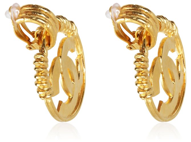 Gabrielle Orecchini Chanel CC placcati oro 2004 - vista 3