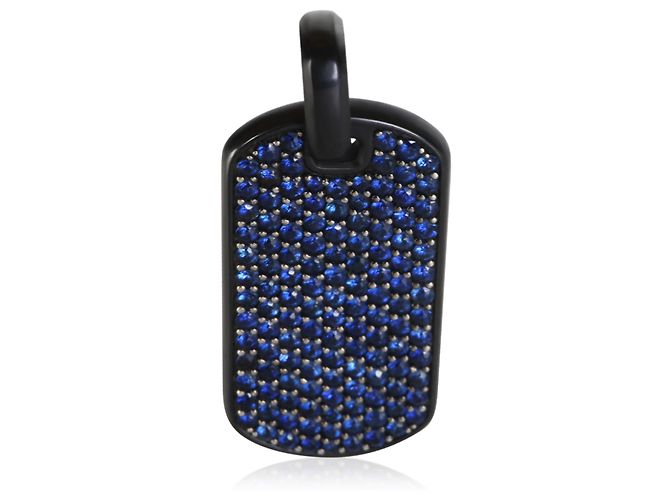 Pendente David Yurman Sapphire 35mm Chevron Tag - vista 3