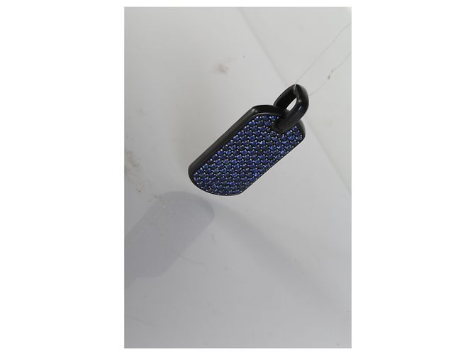 Pendente David Yurman Sapphire 35mm Chevron Tag - vista 5