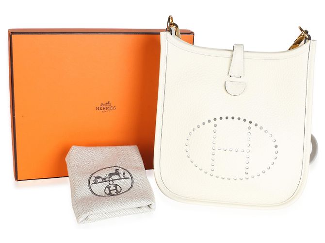 Hermès Cream Clemence Mini Evelyne TPM 16 GHW - vue 5