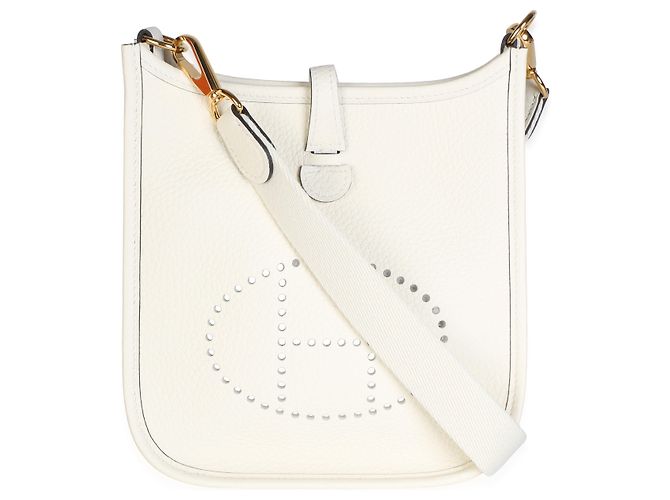 Hermès Cream Clemence Mini Evelyne TPM 16 GHW - vue 8