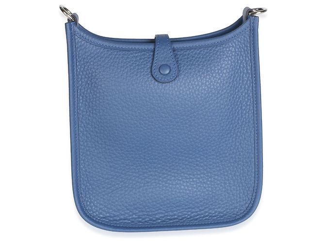 Hermès Bleu Tie Clemence Mini Evelyne TPM 16 PHW - vue 2