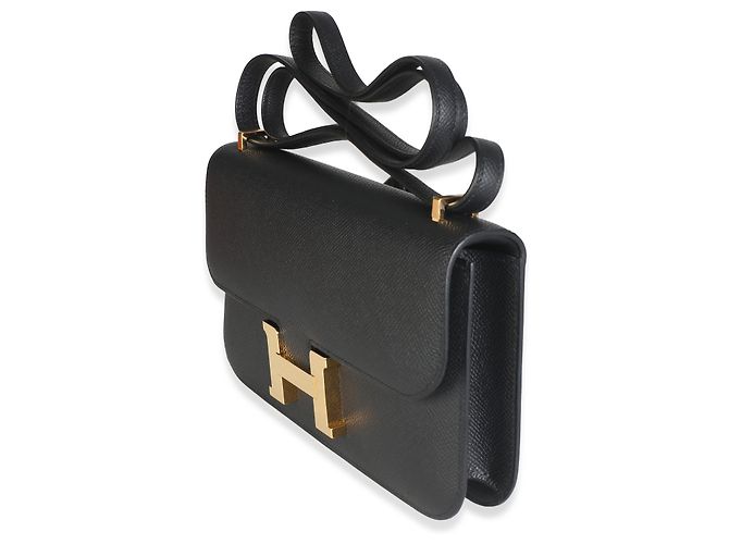Hermès Black Epsom Constance 1-Elan GHW - vue 3