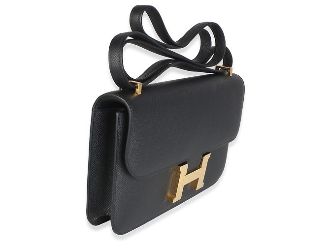 Hermès Black Epsom Constance 1-Elan GHW - vue 4
