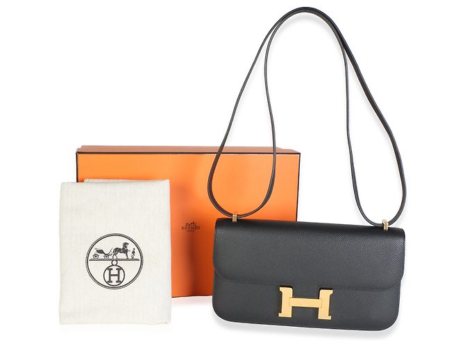Hermès Black Epsom Constance 1-Elan GHW - vue 5