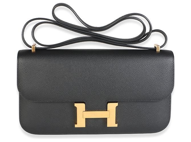 Hermès Black Epsom Constance 1-Elan GHW - vue 8