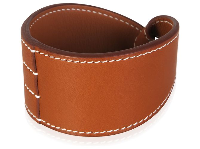 Bracciale Hermès Twist in pelle di vitello Fauve - vista 2