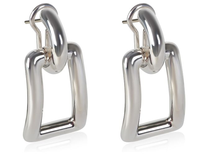 Pendientes Tiffany & Co. de plata de ley 2002 con eslabones rectangulares - vista 3