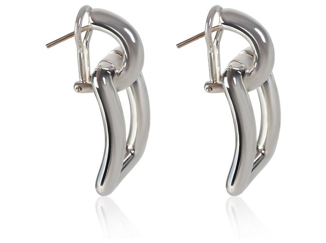 Pendientes Tiffany & Co. de plata de ley 2002 con eslabones rectangulares - vista 4