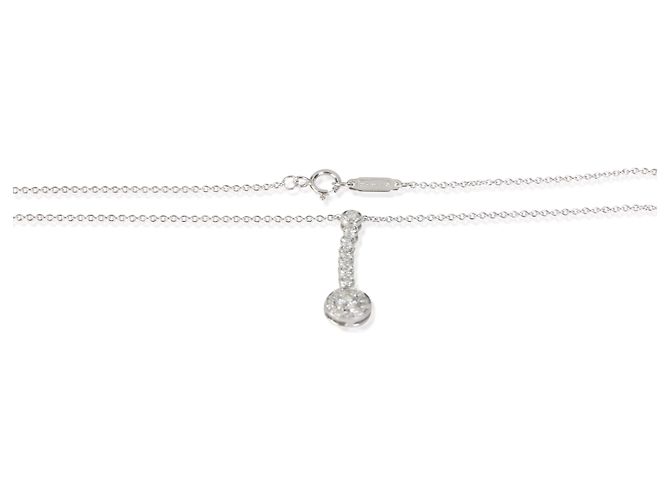 Pendente a Goccia Circlet in Platino e Diamanti Tiffany & Co. - vista 2