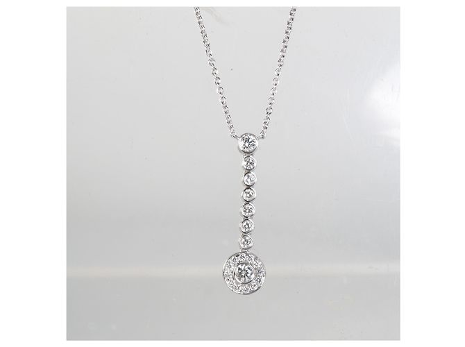 Pendente a Goccia Circlet in Platino e Diamanti Tiffany & Co. - vista 5