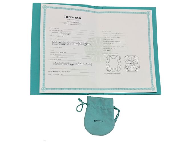 Anello di fidanzamento Tiffany & Co. Soleste in diamante Cushion Modified 0.36 ct - vista 5